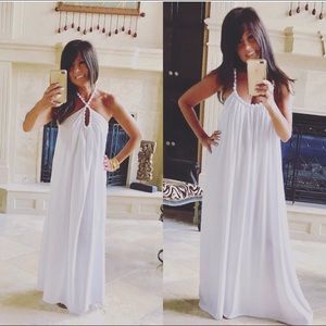 Gypsy White Multi Maxi Dress
